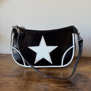 Urban Outfitters Silence & Noise Daphne Star Faux Leather Moto Bag Womens